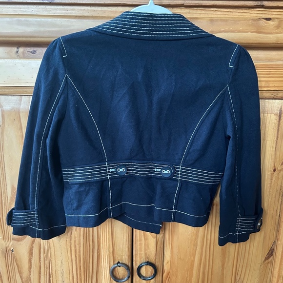 Guess Semi-Jacket Cropped Ultra-Chic Black 100% Cotton Women's Size Small - Picture 4 of 9